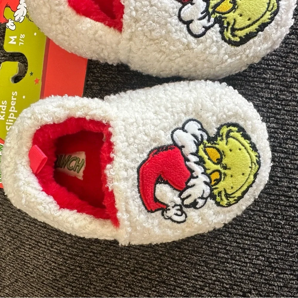 Dr. Seuss The Grinch Kids Slippers size medium 7/8